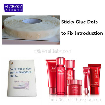 Clear Removable Glue Dots Fix Brochure Rack
